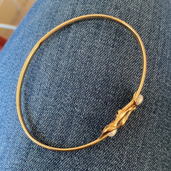 Peter Brams Design unique 14kt gold bangle bracelet - Picture 10 of 11